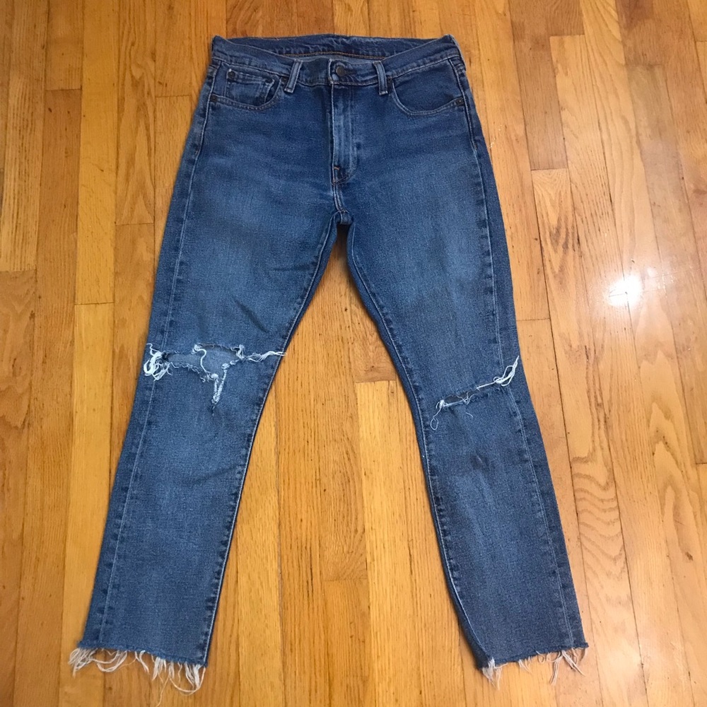 Levi’s 505 C slim straight leg jeans raw hem EUC